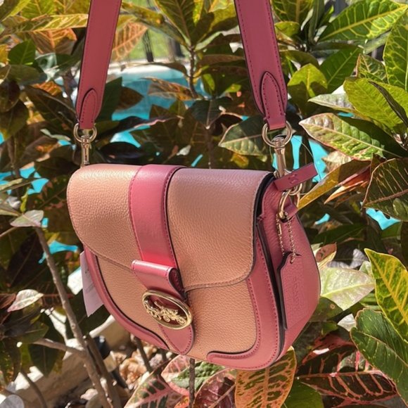 Coach Georgie Saddle Bag In Colorblock - Picture 6 of 16